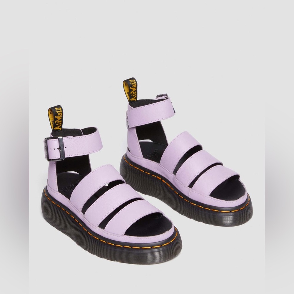 Urban Outfitters Dr. Martens's CLARISSA II PISA LEATHER PLATFORM STRAP SANDALS